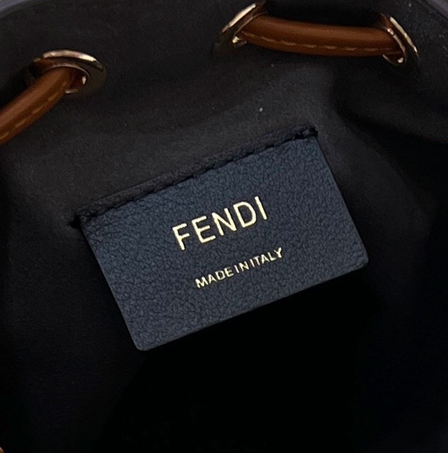 Fendi Mini Mon Tresor Leather Shoulder Bag Brown